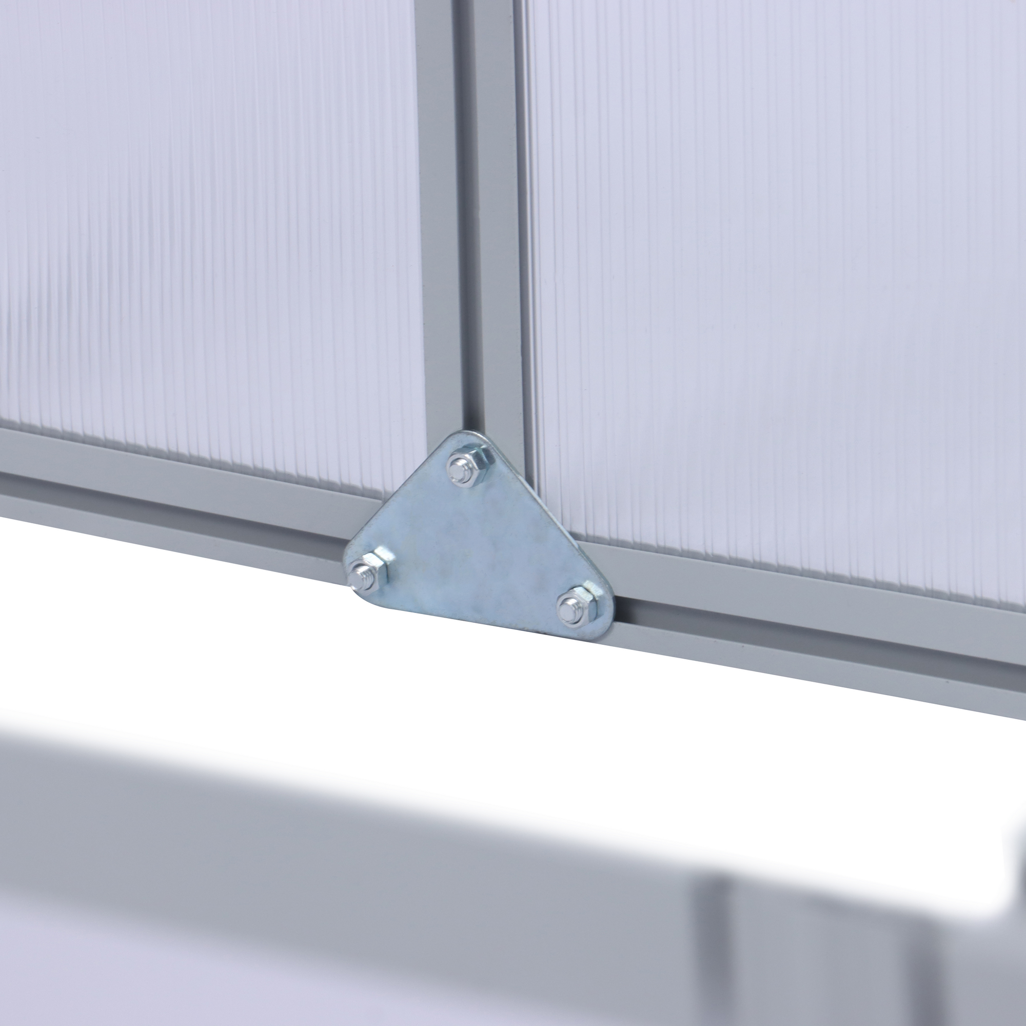 Frühbeet 'Marie' transparent/aluminiumfarben/weiß 160 x 40 x 70 cm