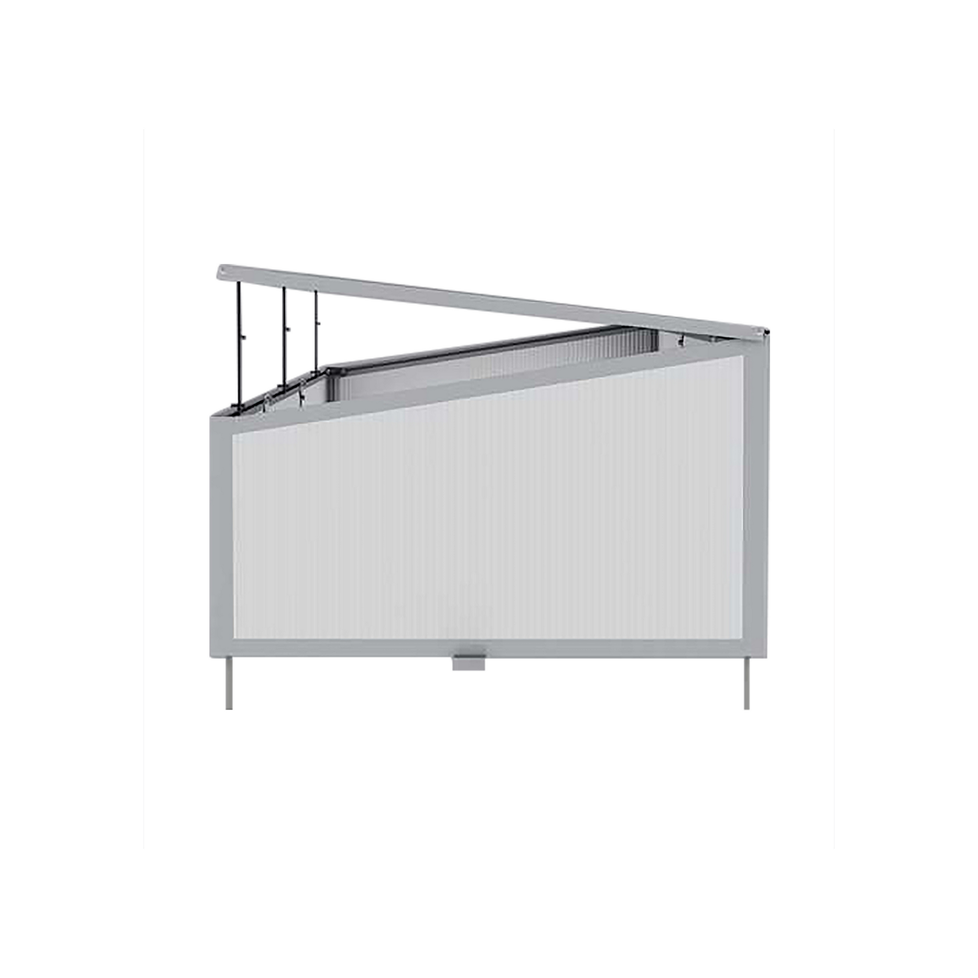 Frühbeet 'Marie' transparent/aluminiumfarben/weiß 160 x 40 x 70 cm