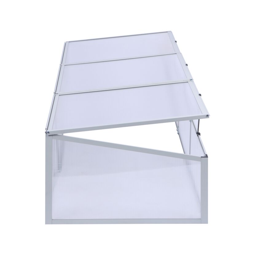 Frühbeet 'Marie' transparent/aluminiumfarben/weiß 160 x 40 x 70 cm