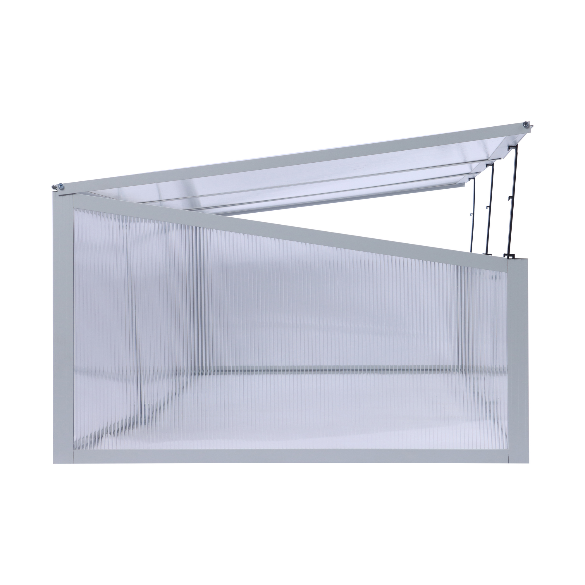 Frühbeet 'Marie' transparent/aluminiumfarben/weiß 160 x 40 x 70 cm