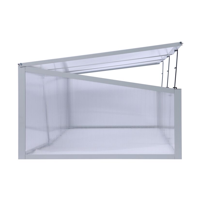 Frühbeet 'Marie' transparent/aluminiumfarben/weiß 160 x 40 x 70 cm