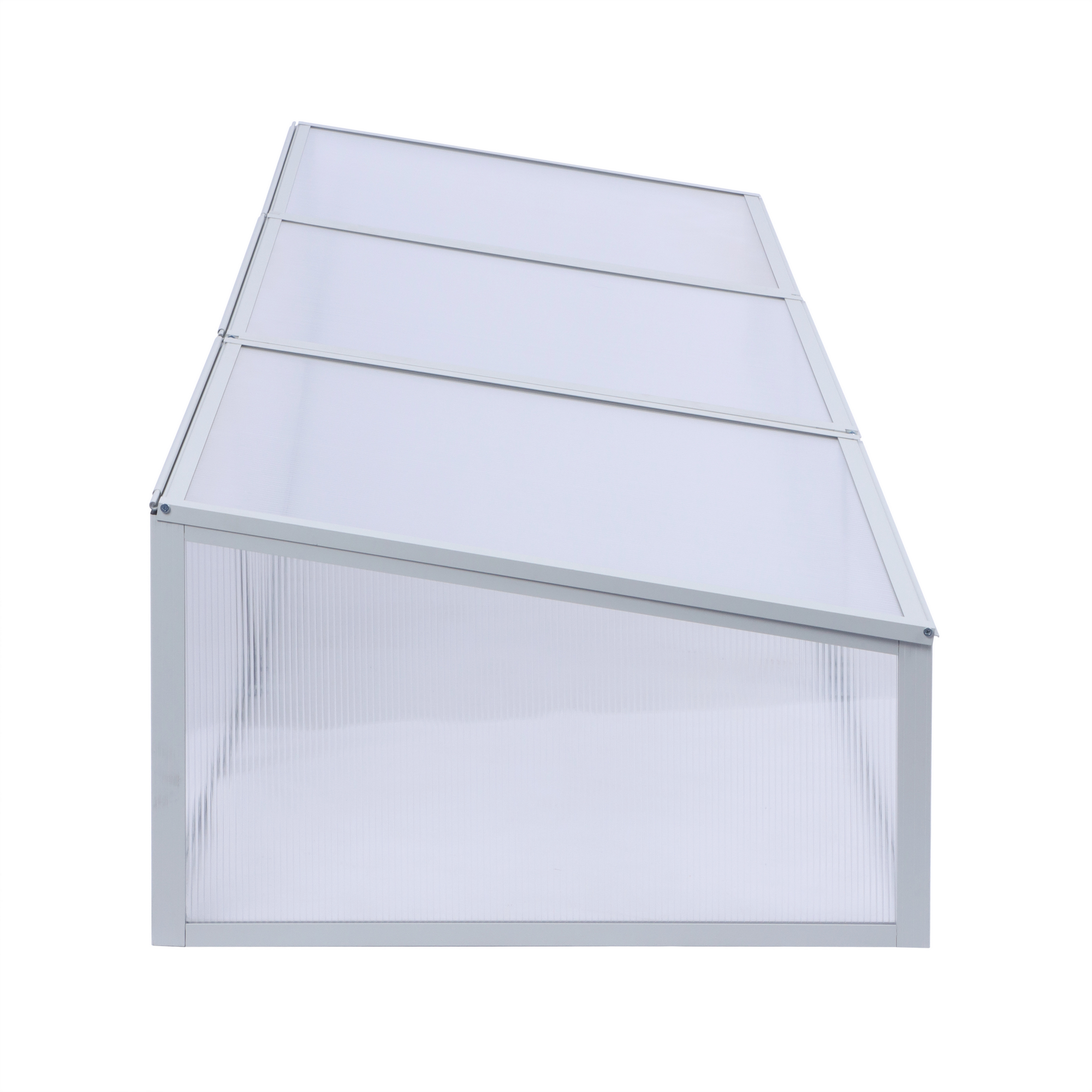 Frühbeet 'Marie' transparent/aluminiumfarben/weiß 160 x 40 x 70 cm