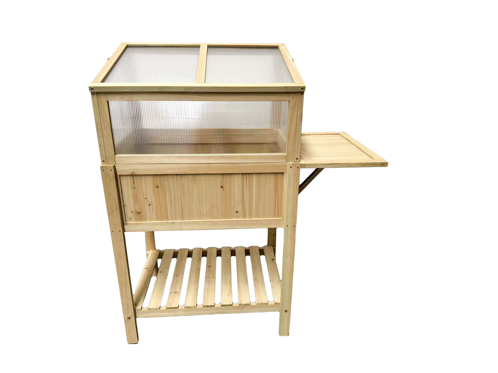 Hochbeet mit Anzuchtkasten Kiefernholz 102 x 120 x 50 cm