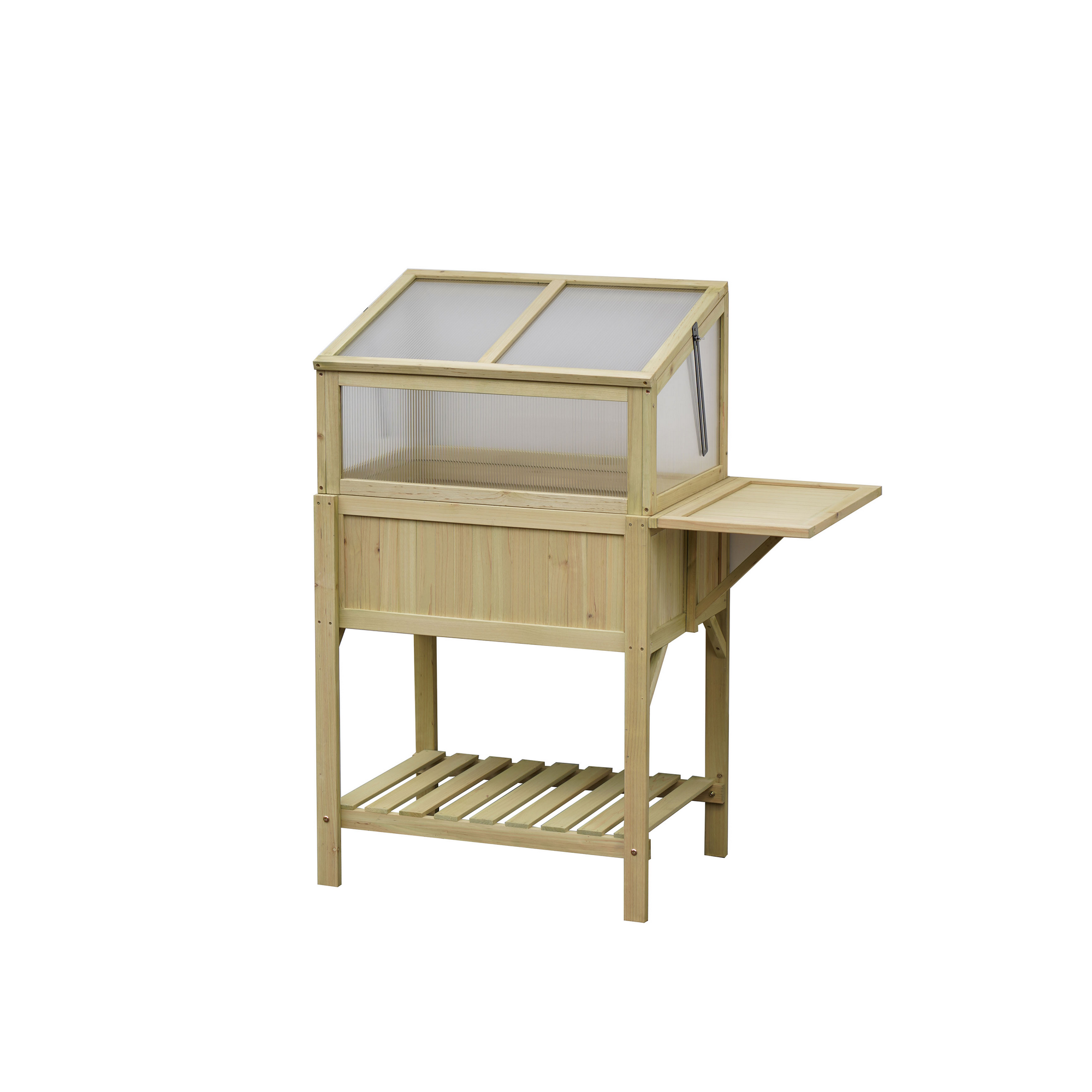 Hochbeet mit Anzuchtkasten Kiefernholz 102 x 120 x 50 cm