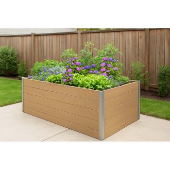 XL-Hochbeet WPC sand 200 x 100 x 75 cm