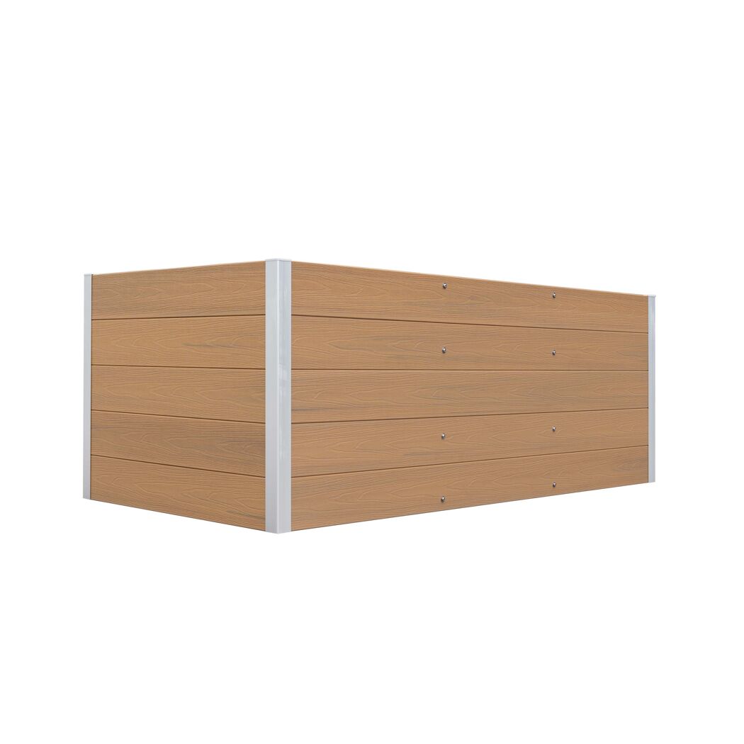 XL-Hochbeet WPC sand 200 x 100 x 75 cm