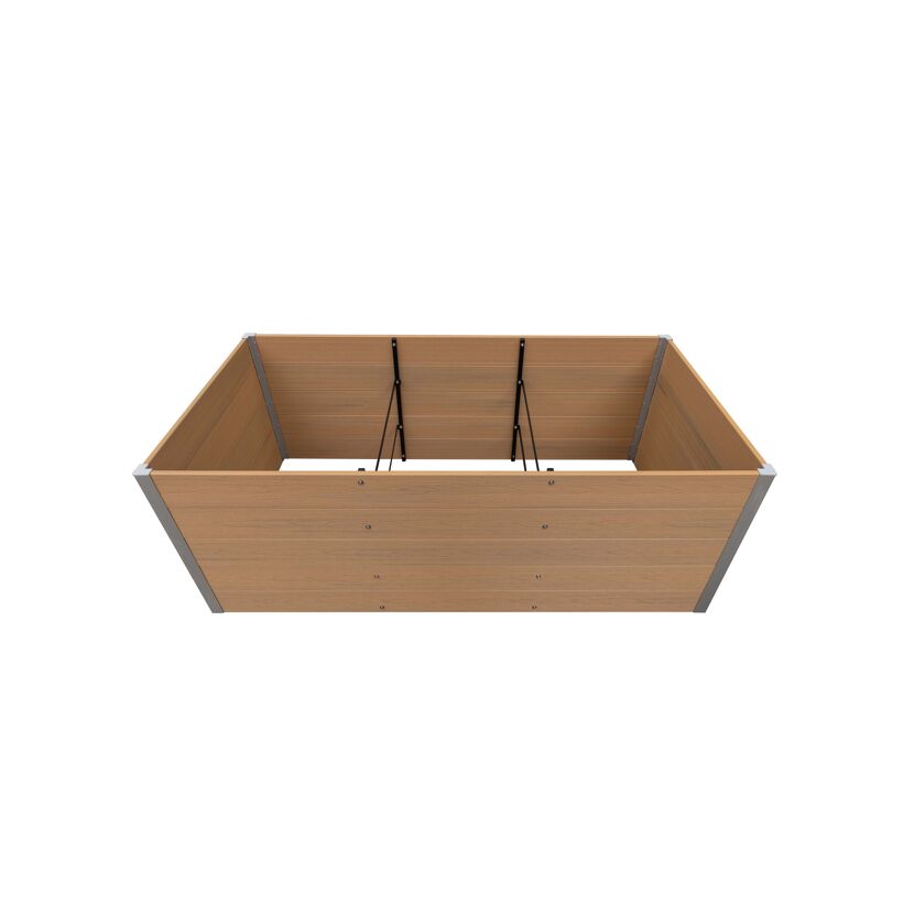XL-Hochbeet WPC sand 200 x 100 x 75 cm