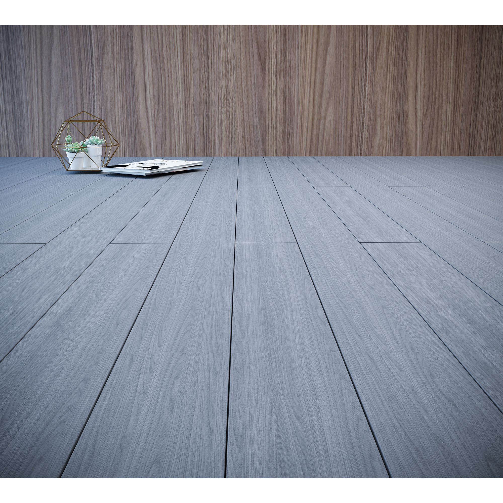 Terrassendiele WPC matt-grau 14,5 x 200 x 2,1 cm