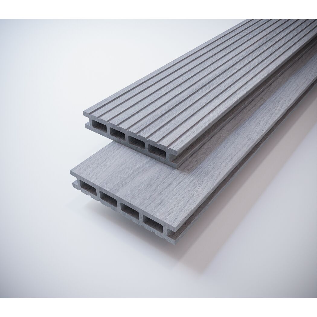 Terrassendiele WPC matt-grau 14,5 x 200 x 2,1 cm
