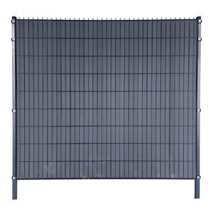 Sichtschutzpaneele für Doppelstabmatten WPC anthrazit 183 x 200 cm