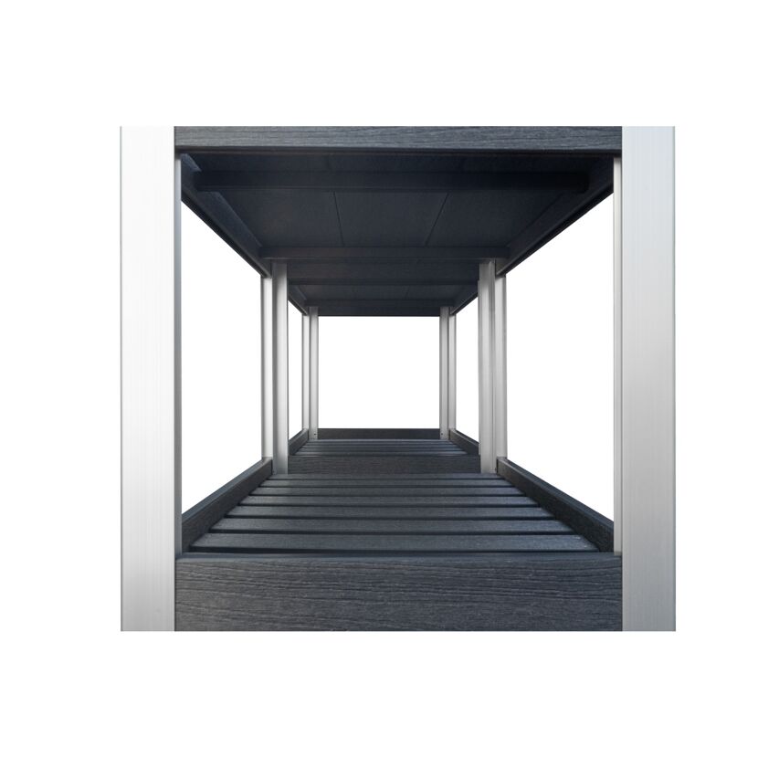 Balkon-Hochbeet 'Lara' anthrazit 185 x 80 x 50 cm
