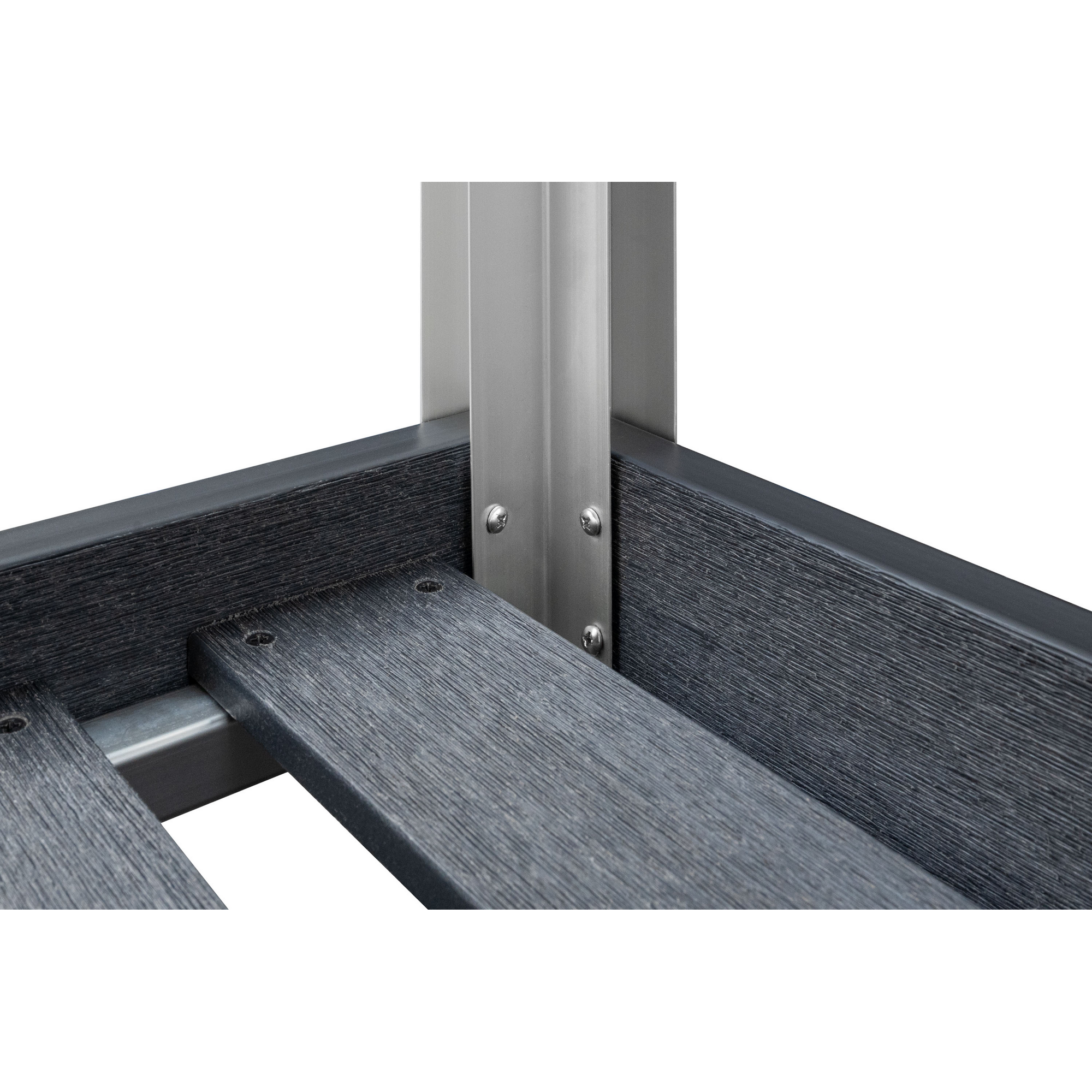 Balkon-Hochbeet 'Lara' anthrazit 185 x 80 x 50 cm