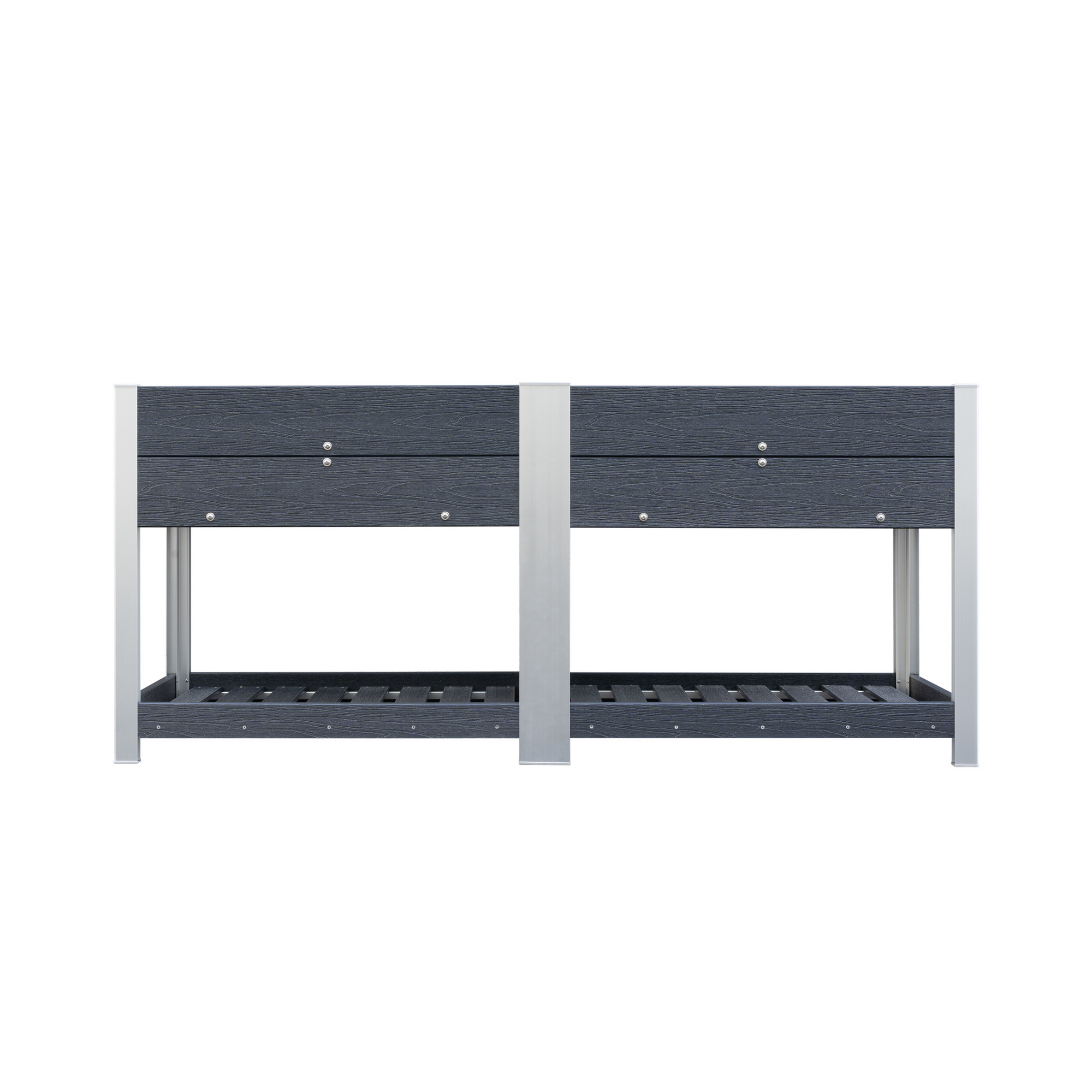 Balkon-Hochbeet 'Lara' anthrazit 185 x 80 x 50 cm