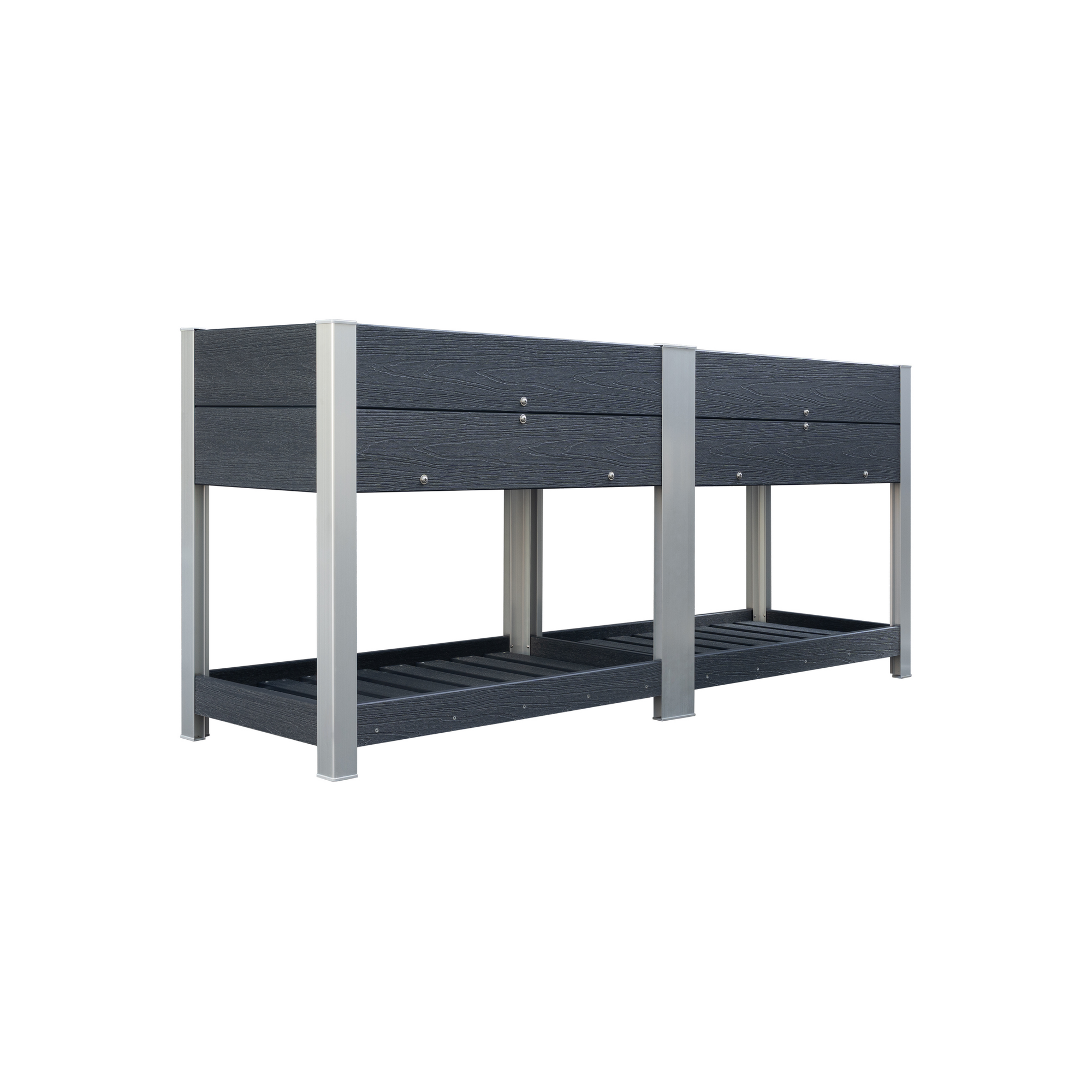 Balkon-Hochbeet 'Lara' anthrazit 185 x 80 x 50 cm