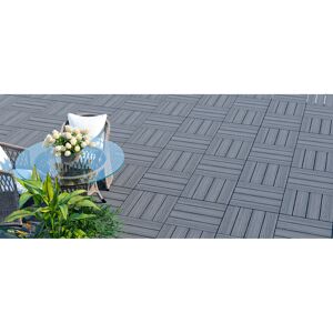 Klickfliese WPC anthrazit 30 x 30 x 2 cm 4 Stück