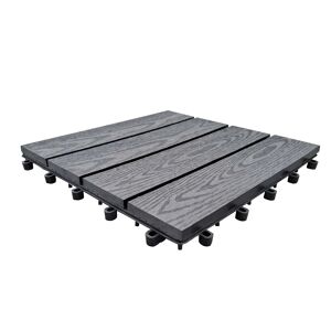 Klickfliese WPC anthrazit 30 x 30 x 2 cm 4 Stück