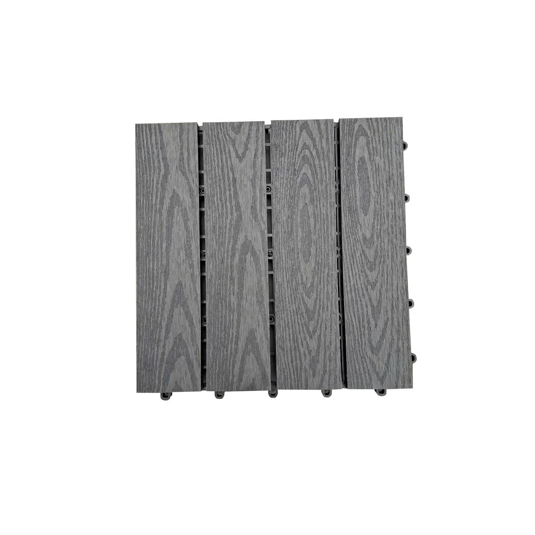 Klickfliese WPC anthrazit 30 x 30 x 2 cm 4 Stück