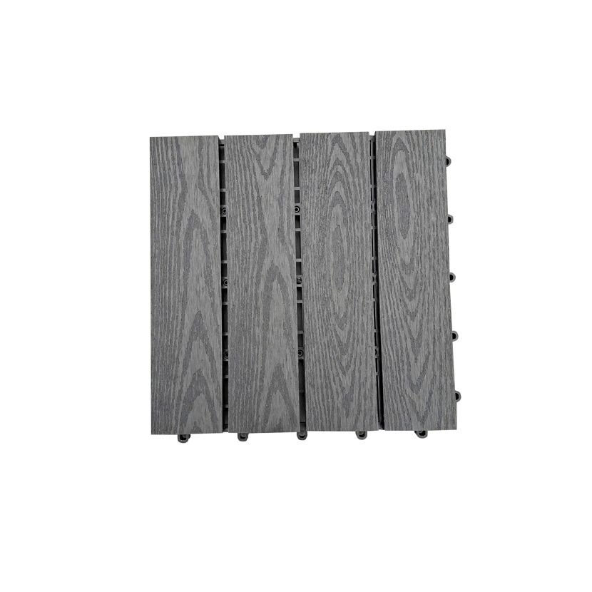 Klickfliese WPC anthrazit 30 x 30 x 2 cm 4 Stück