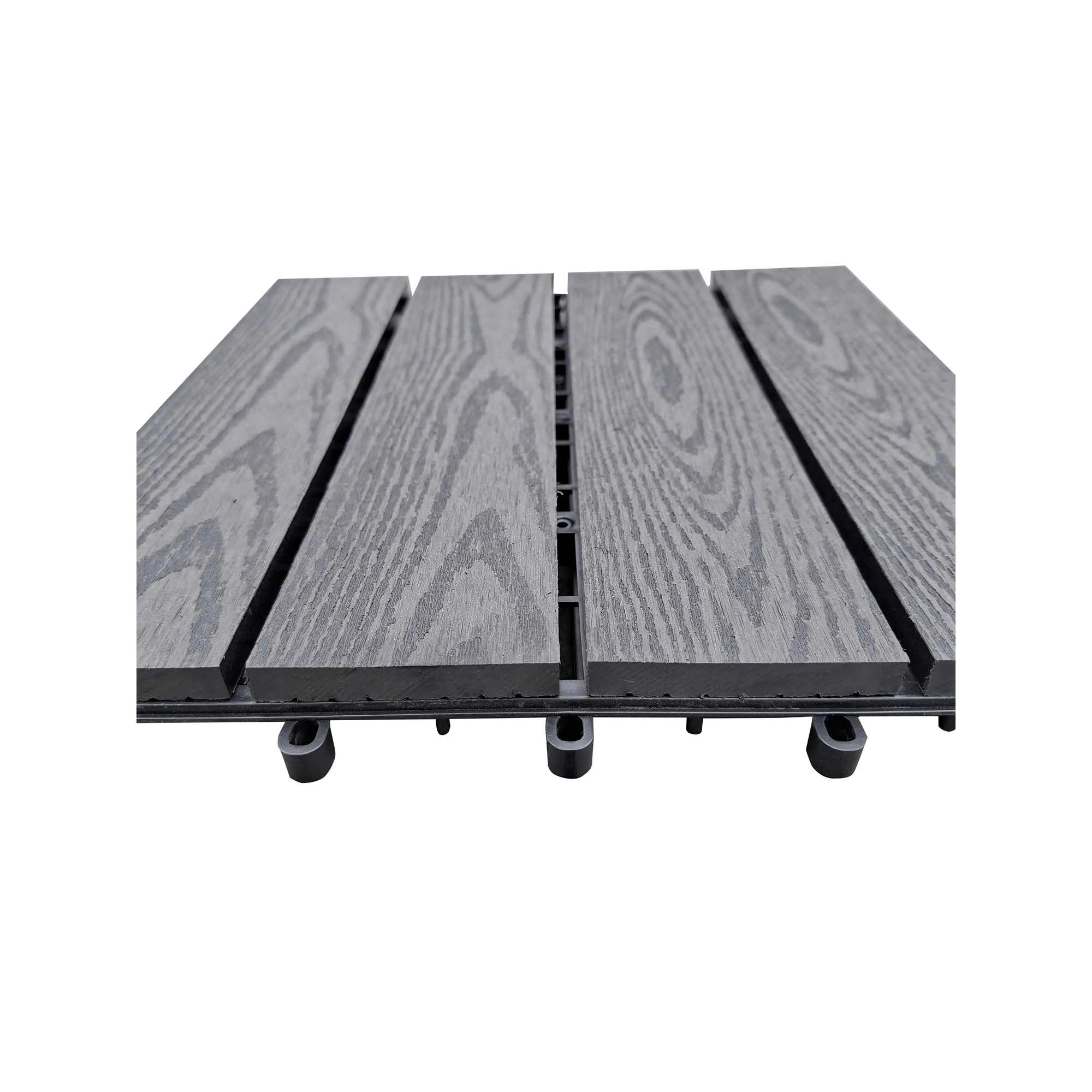 Klickfliese WPC anthrazit 30 x 30 x 2 cm 4 Stück