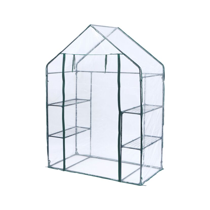 Foliengewächshaus 'Mara' transparent/grün 73 x 195 x 143 cm
