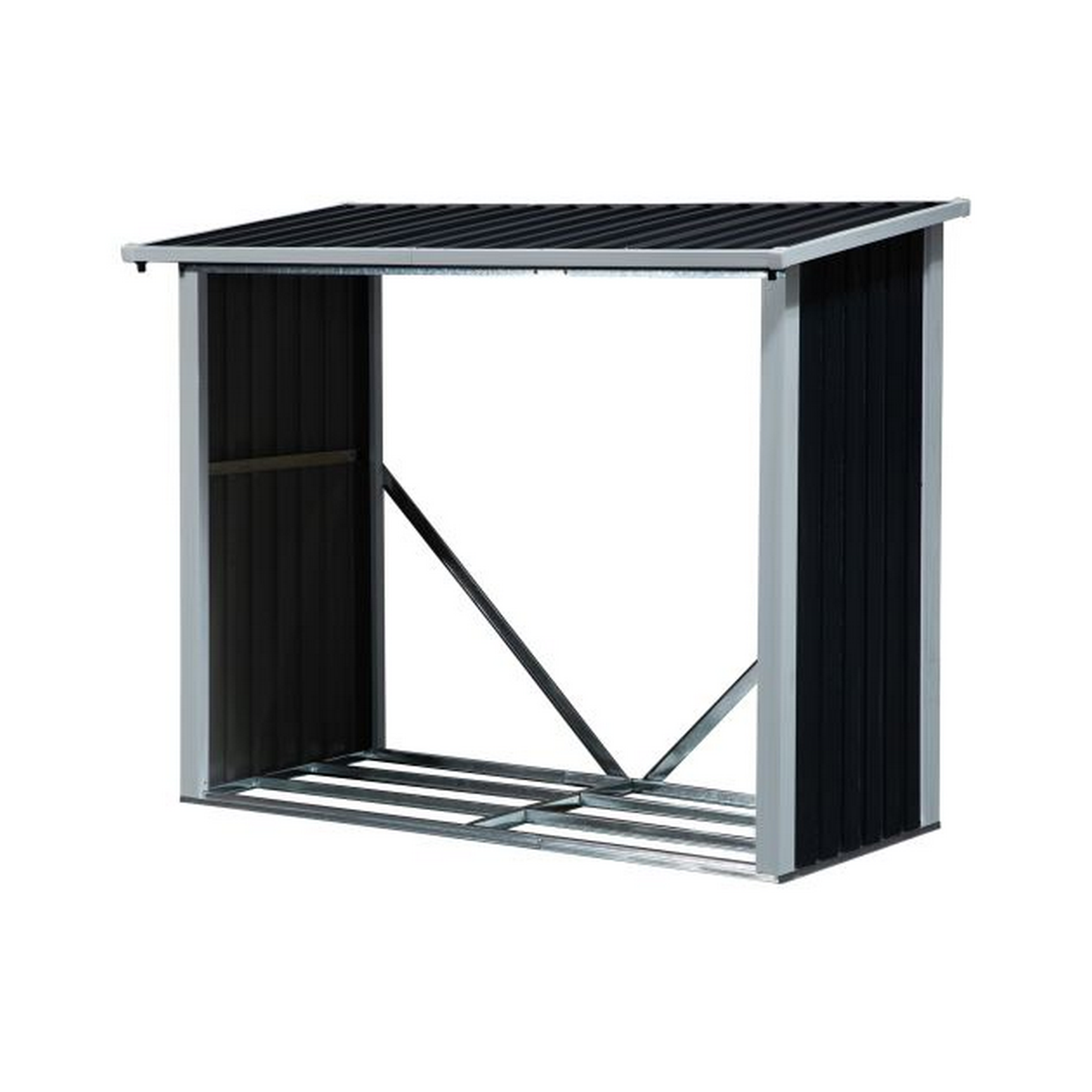 Kaminholzregal 'Rudi' anthrazit 182 x 148 x 89 cm