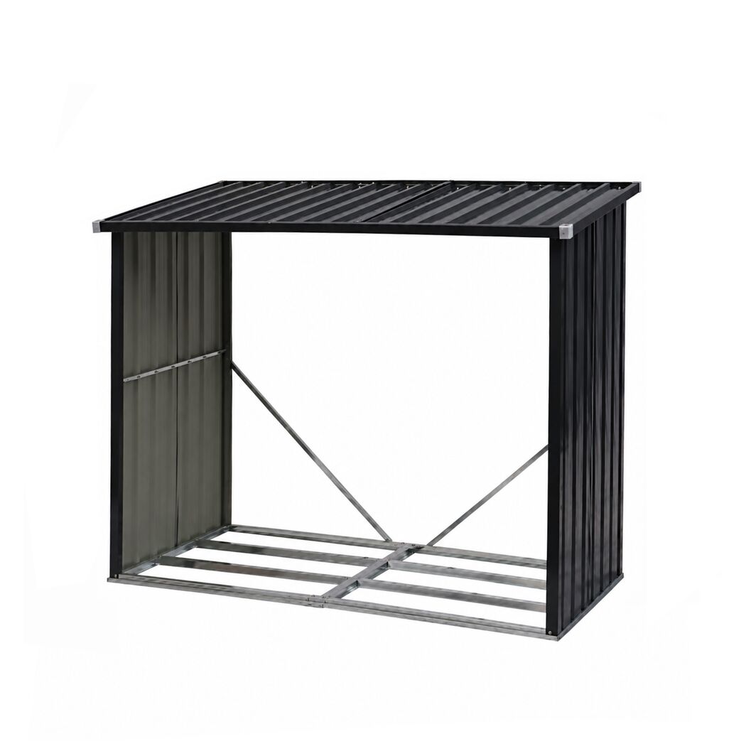Kaminholzregal 'Rudi' anthrazit 184,5 x 148 x 83 cm