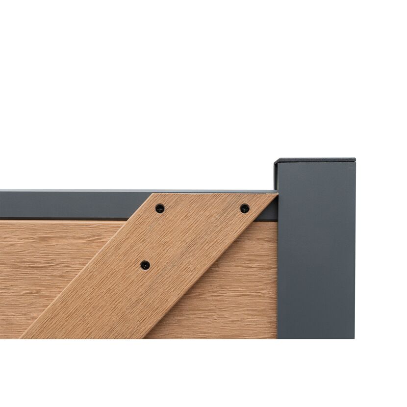 Zaun-Tor 'Tim' WPC sandfarben 103 x 175 x 16 cm