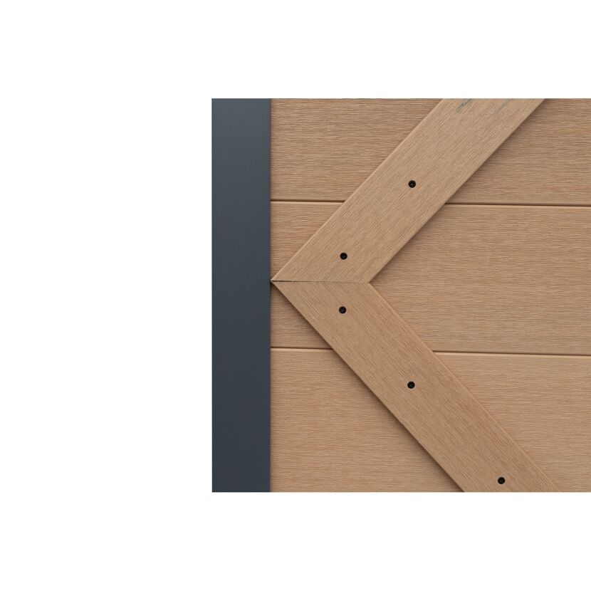 Zaun-Tor 'Tim' WPC sandfarben 103 x 175 x 16 cm