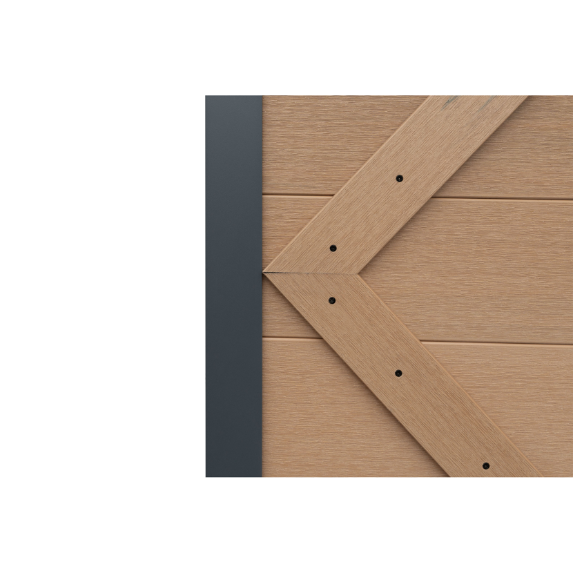 Zaun-Tor 'Tim' WPC sandfarben 103 x 175 x 16 cm
