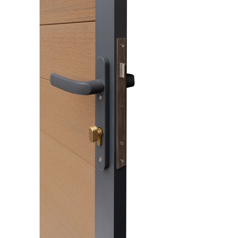 Zaun-Tor 'Tim' WPC sandfarben 103 x 175 x 16 cm