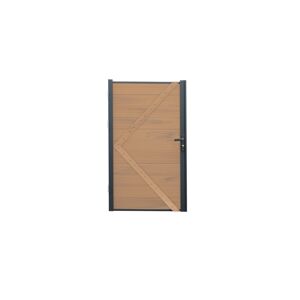 Zaun-Tor 'Tim' WPC sandfarben 103 x 175 x 16 cm