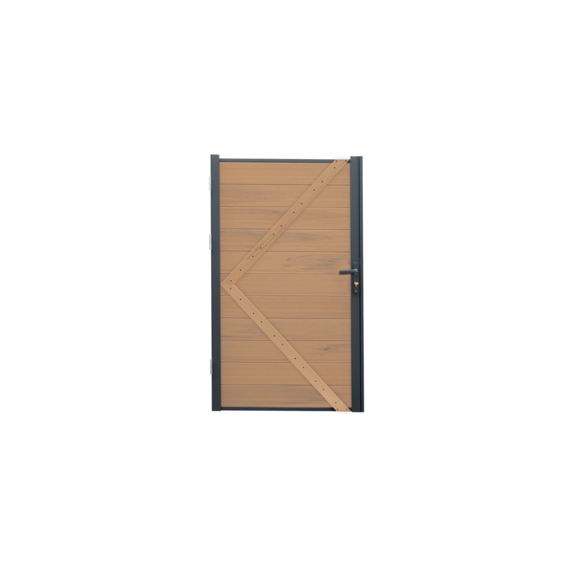 Zaun-Tor 'Tim' WPC sandfarben 103 x 175 x 16 cm