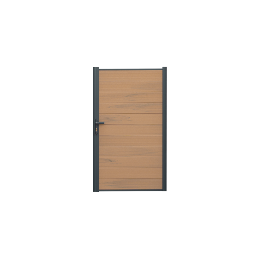Zaun-Tor 'Tim' WPC sandfarben 103 x 175 x 16 cm