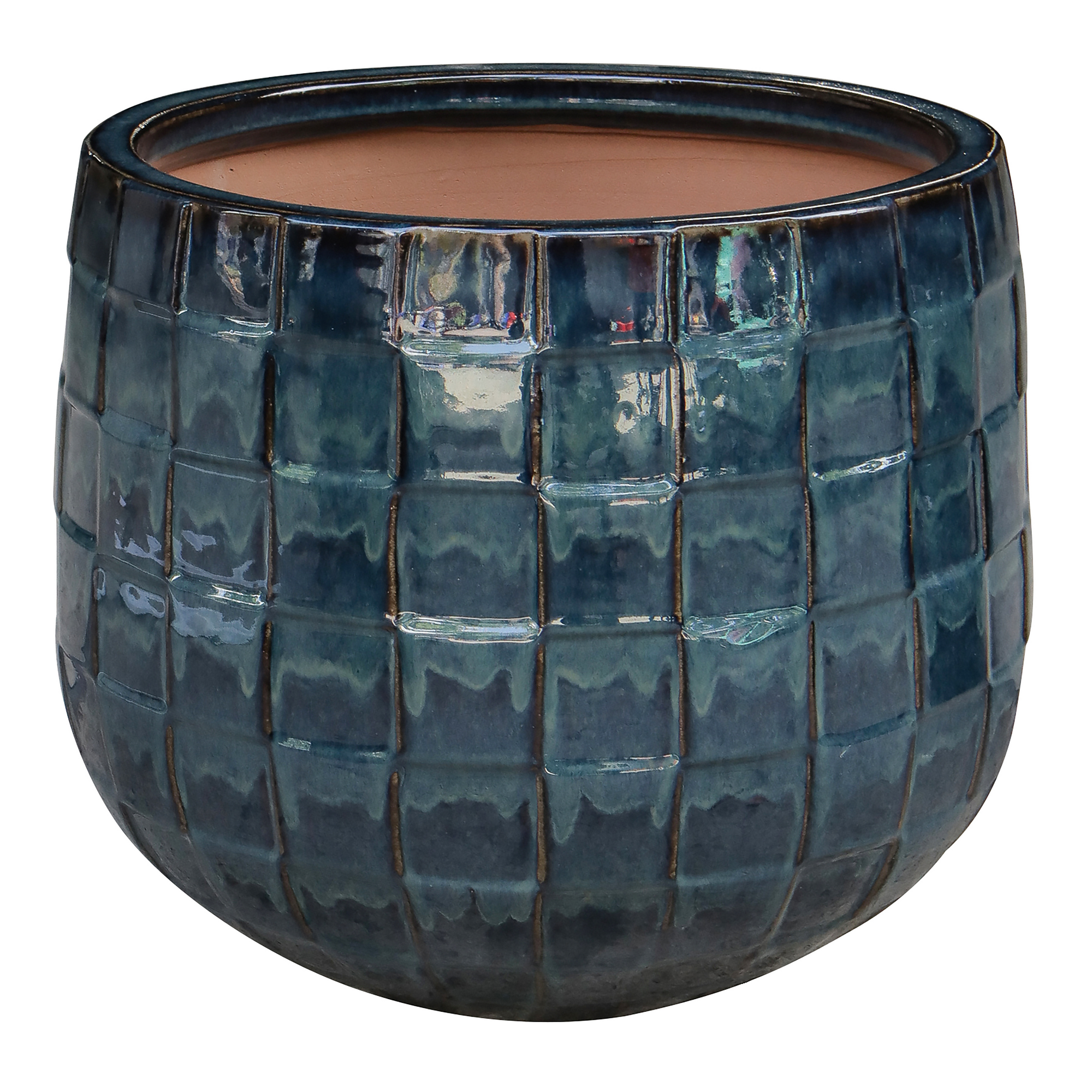 Pflanzgefäß 'Alba' blau Ø 37 x 32 cm