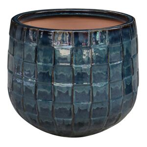 Pflanzgefäß 'Alba' blau Ø 23 x 20 cm