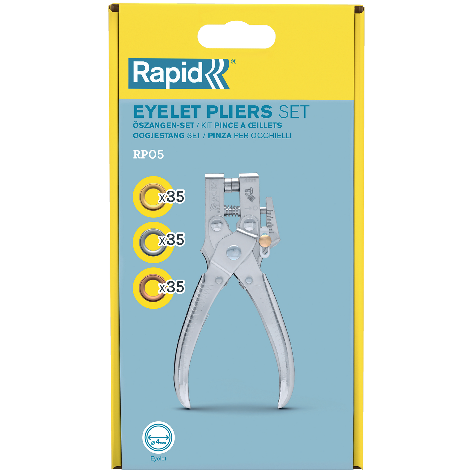 Ösenzange RP05 Set inklusive 105 Ösen