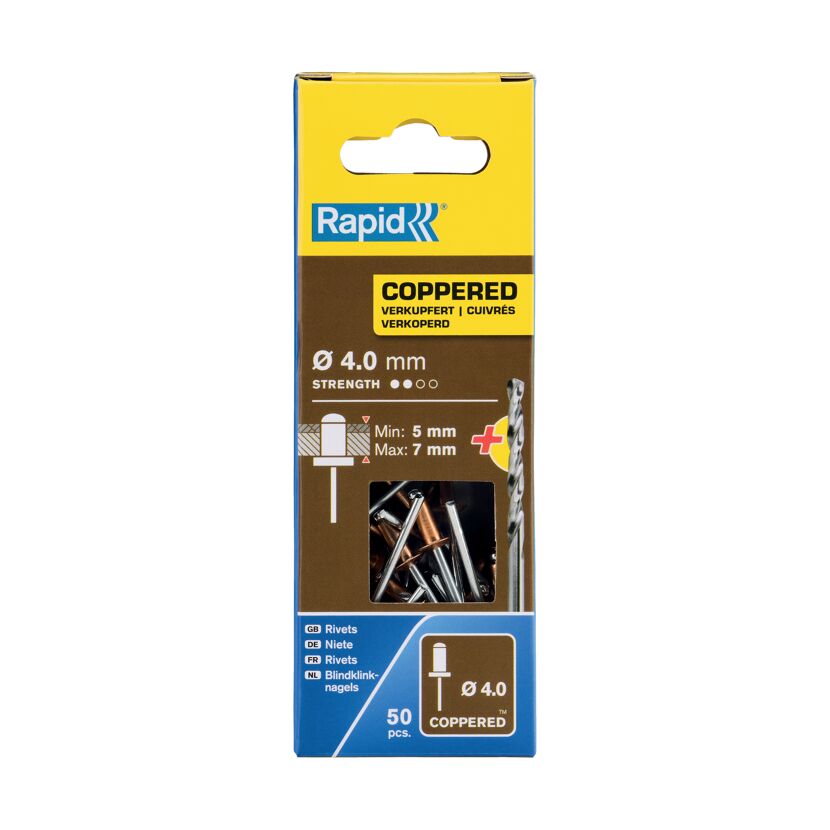 Blindniete Aluminium Ø 4 x 10 mm 50 Stück inkl. Bohrer