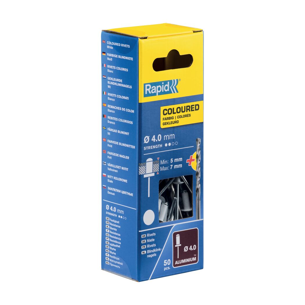 Blindniete Aluminium Ø 4 x 10 mm 50 Stück inkl. Bohrer