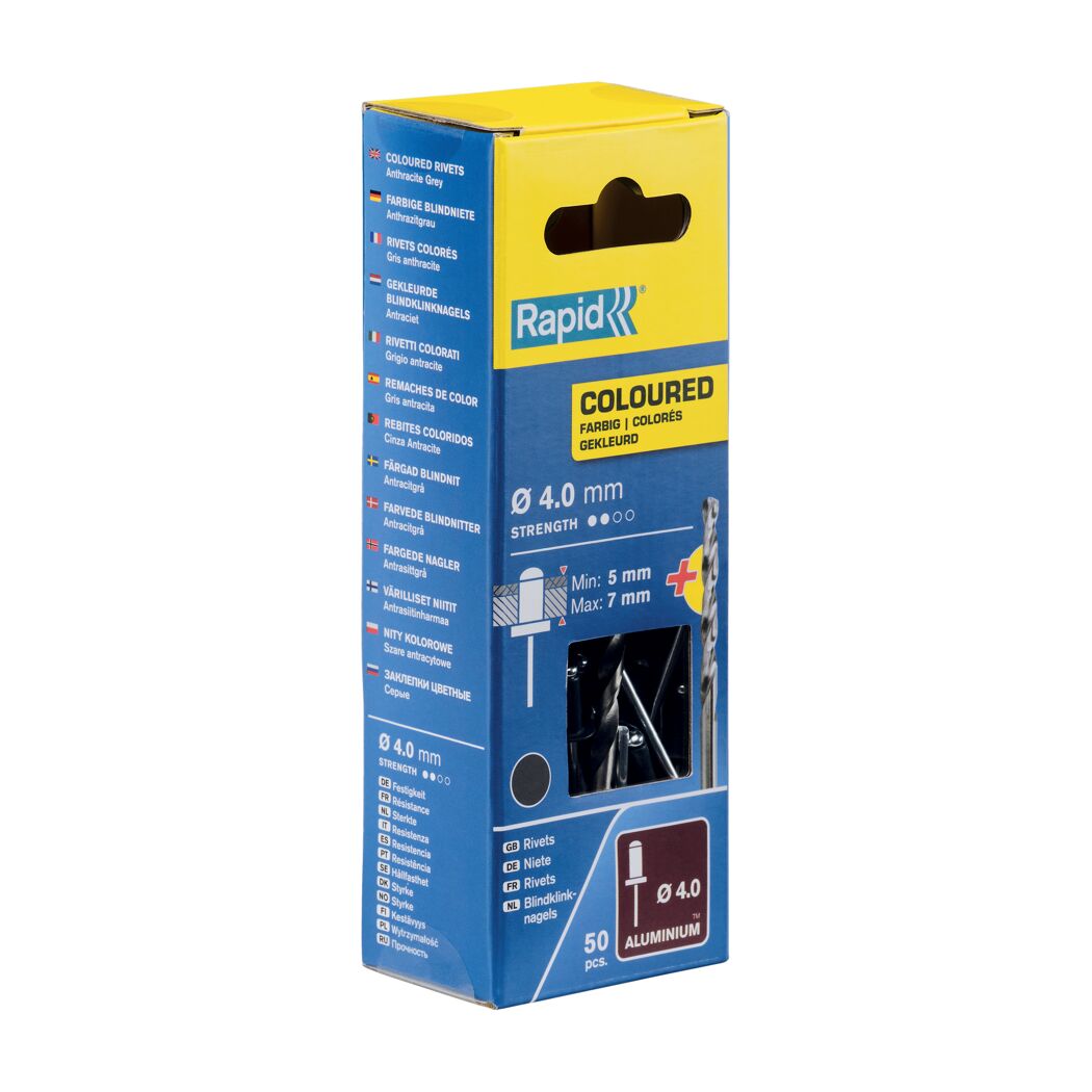 Blindniete Aluminium Ø 4 x 10 mm 50 Stück inkl. Bohrer
