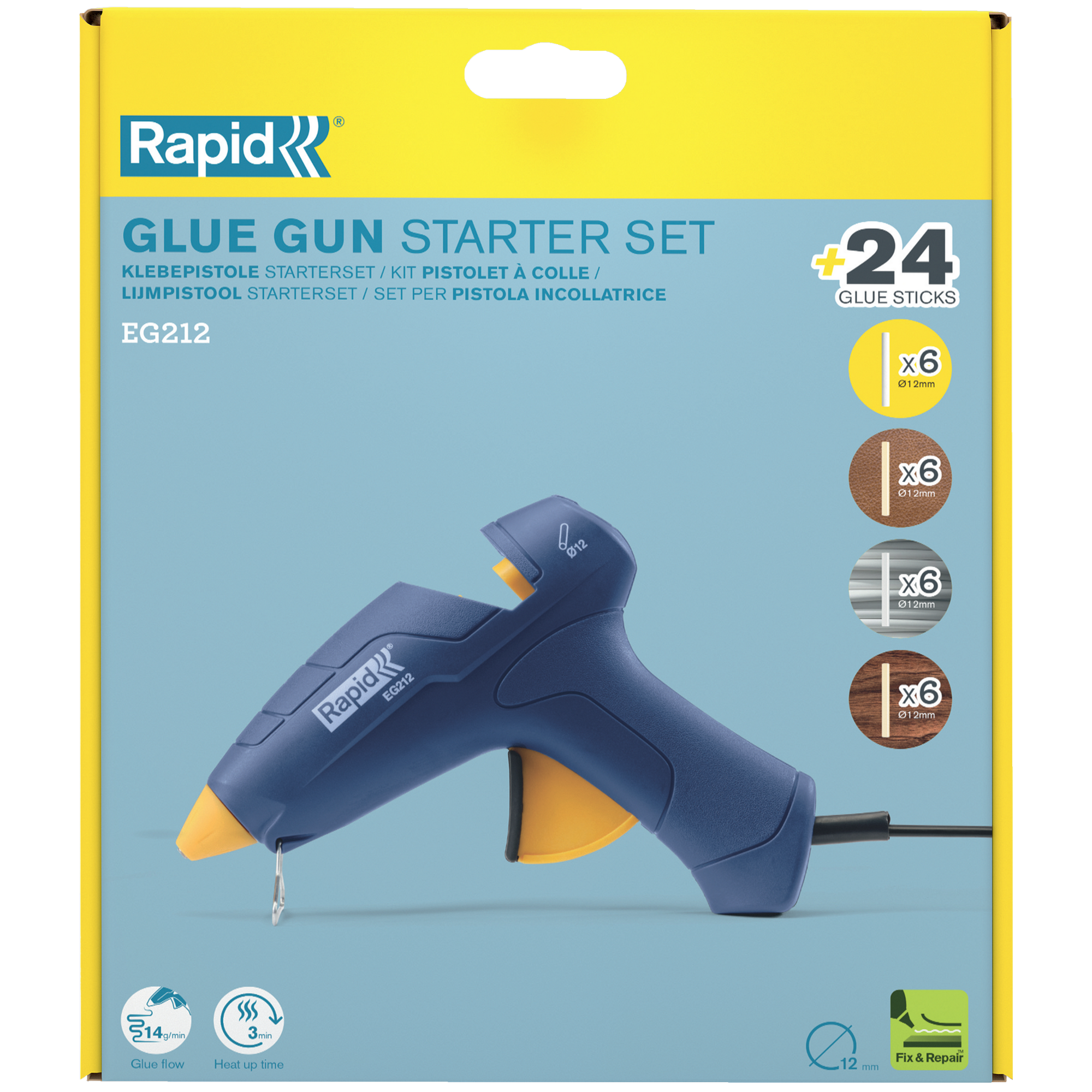 Klebepistole  EG212 mit 24 Klebesticks