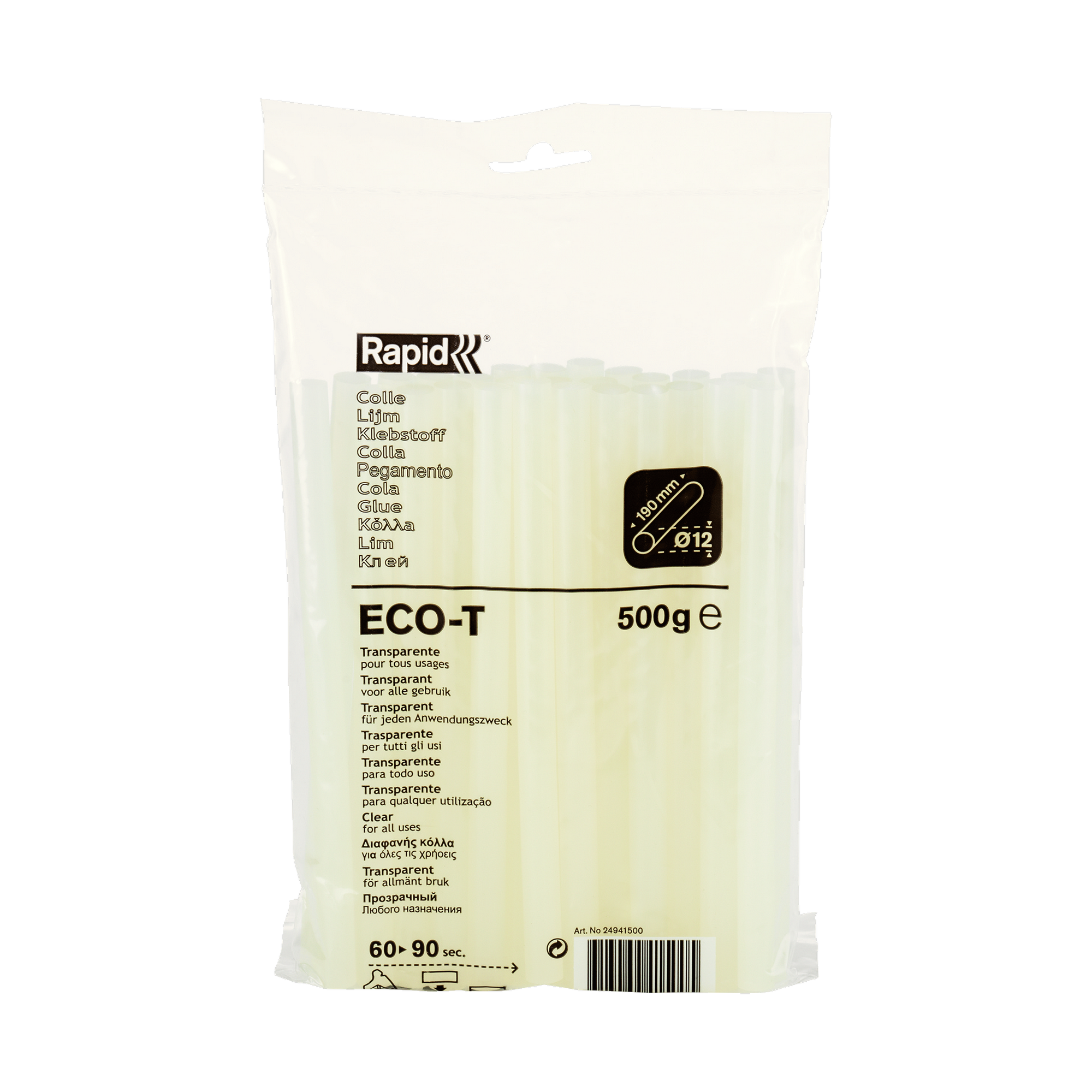 Klebestick für ECO-T transparent Ø 12 x 190 mm 500 g