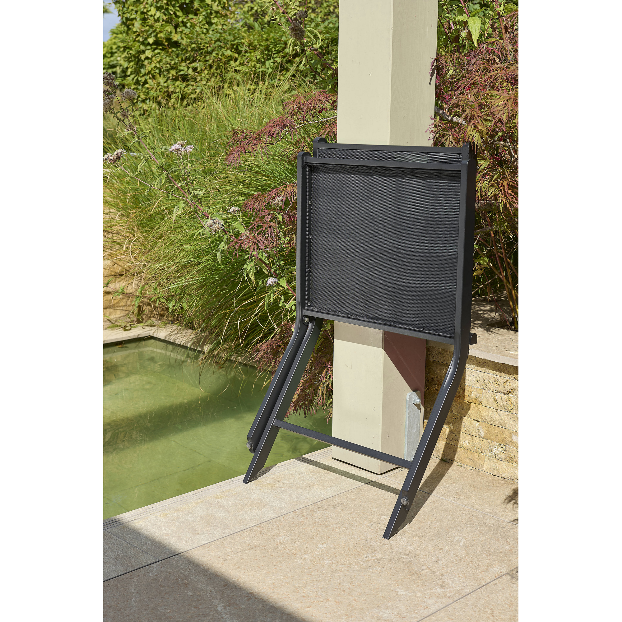 Balkonmöbel-Set 'Paulina' schwarz 3-teilig