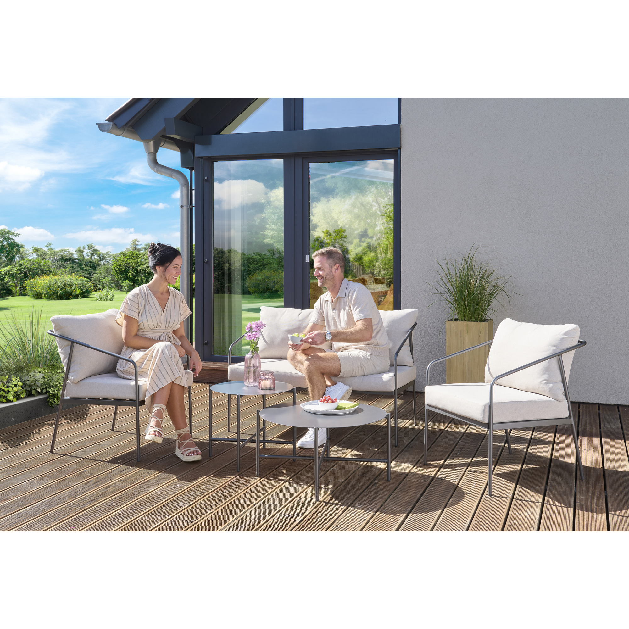 Gartenmöbel-Set 'Anouk' beige 5-teilig