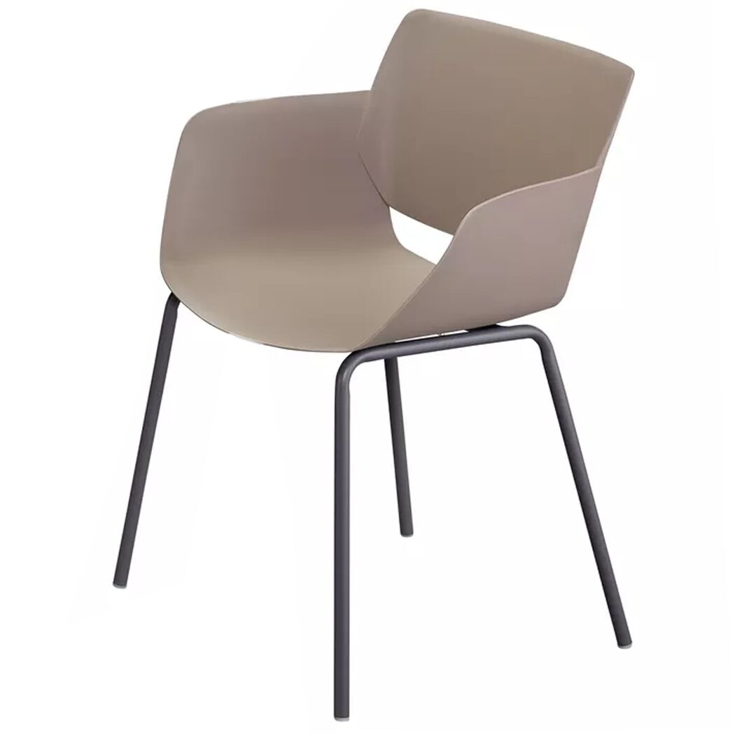 Gartenstuhlset 'Silvie' Stahl braun 6 Stück