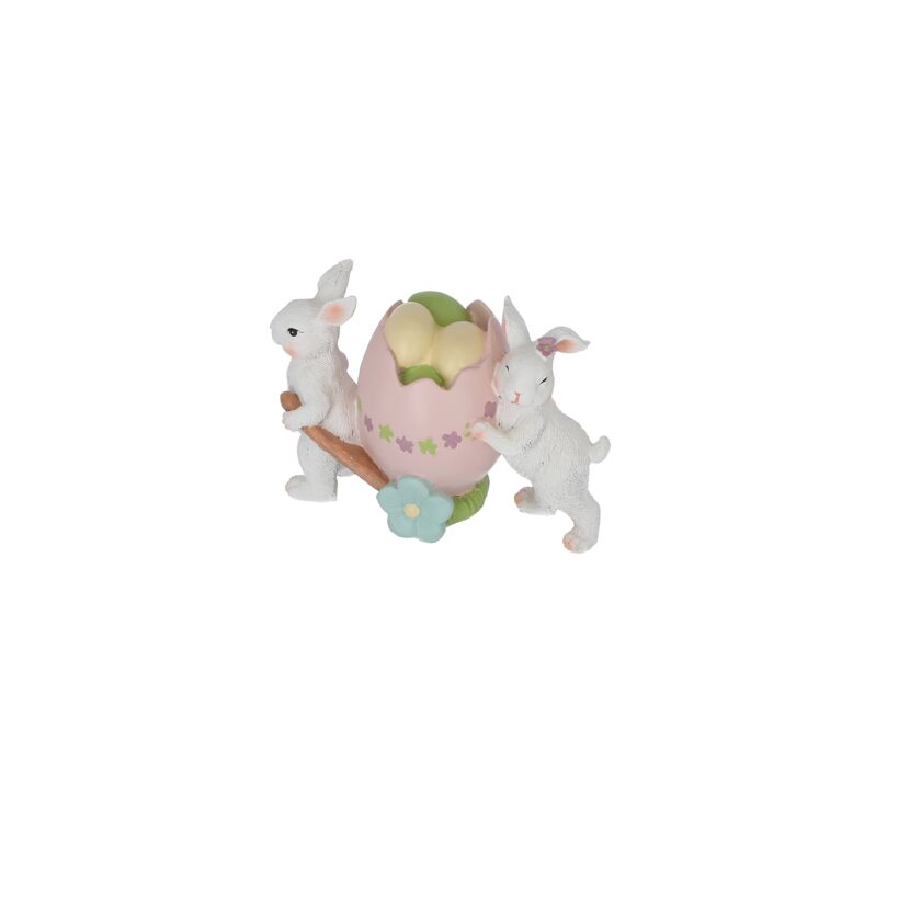 Osterhase Hasen mit Ei 11 cm