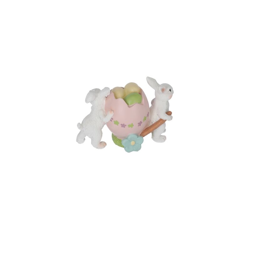 Osterhase Hasen mit Ei 11 cm