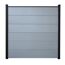 Steckzaun 'BasicLine' Holzoptik silbergrau 180 x 180 cm