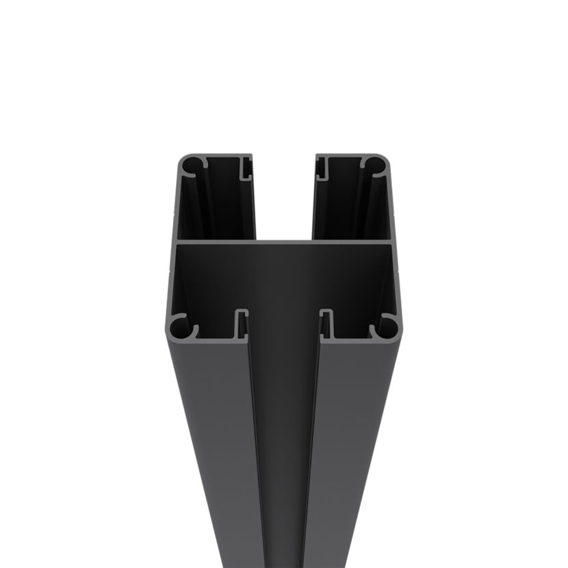 Pfosten 'Mix-it' Steckzaun Aluminium anthrazit 7 x 7 x 240 cm