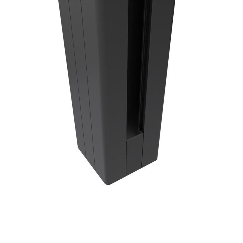 Pfosten 'Mix-it' Steckzaun Aluminium anthrazit 7 x 7 x 240 cm