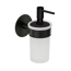 Seifenspender 'Meleto' Edelstahl schwarz Glas satiniert 150 ml, Klebemontage